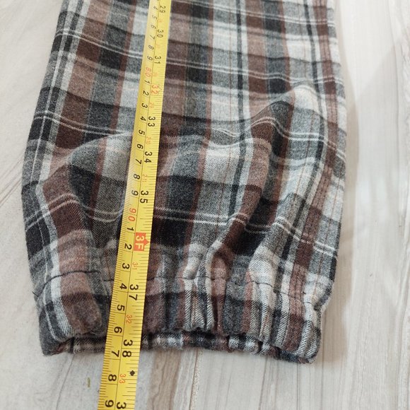 Wilfred Free Aritzia Winter Plaid Dionne Flannel Jogger Pants Small - Picture 9 of 9